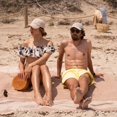 thumbnail image 2 of Toalla de playa MOMOMUS extra grande, 100% algodón, resistente a la arena, marrón, 2 of 8