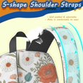 thumbnail image 5 of Pioneer Flower Floral Print Pattern 17" School Backpacks for Teens,Waterproof Oxford Fabric,S-Shape Padded Straps for School,Travel,Hiking,Camping, 5 of 5