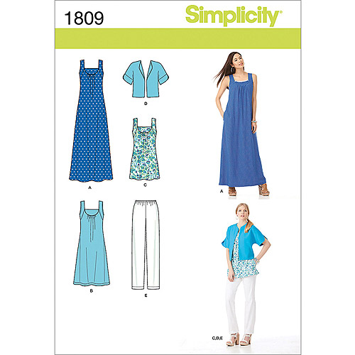 Simplicity Women's Size 20W-28W Dress & Top Pattern, 1 Each - Walmart.com