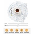 thumbnail image 6 of 13 Inch Round Placemats Set of 6, Blue Easter Non Slip Heat Insulation PP Table Mats, Watercolor Spring Bunny Eggs Flowers Washable Place Mats for Kitchen Dining Party Table Decor, 6 of 7