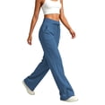 thumbnail image 5 of Diufon Womens Wide Leg Sweatpants High Waisted Drawstring Travel Pants Soft Comfy Loose Joggers with Pockets, 5 of 9
