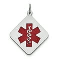 thumbnail image 1 of Sterling Silver Rhodium-plated Medical Jewelry Pendant, 1 of 1