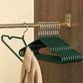 thumbnail image 4 of Heavy Duty Clothes Hanger Set, Non Slip Hangers with Steel Core for Shirts, Coats, Jackets, Trousers and Dresses, Space Saving Wardrobe Organization and Storage, 5 Pack, 4 of 6