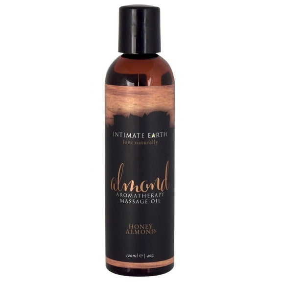 Intimate Earth Aromatherapy Scented Massage Oil, Honey Almond 4 oz