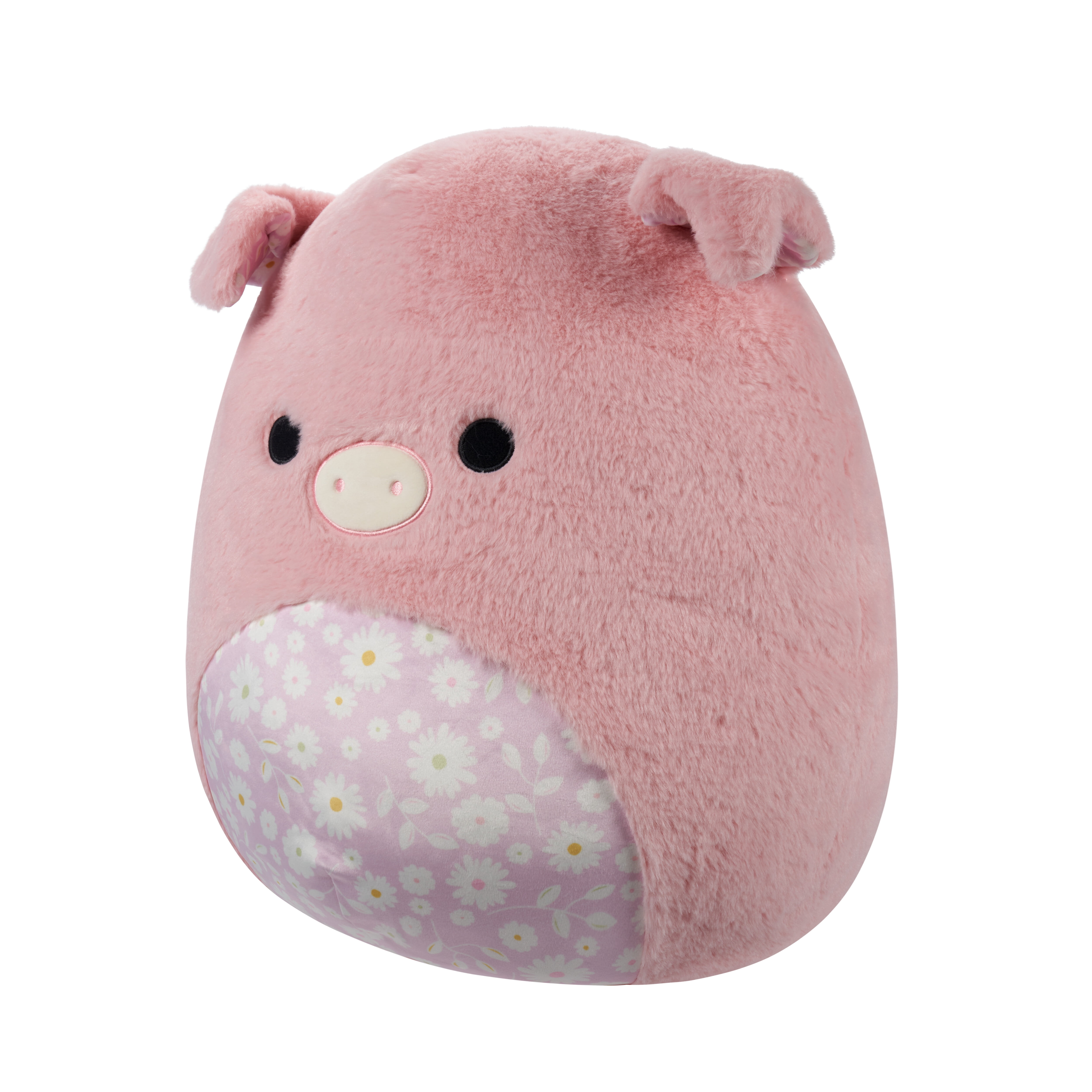 Squishmallows Fuzzamallow 12” Peter The Pink Pig With Floral Belly - Easter Plush Toy