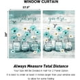 thumbnail image 4 of Teal Floral Kitchen Window Curtains 27.5 x 39 Inch Small Short Mini Cafe Rod Pocket Turquoise Aqua Flower White Daisy Fun Living Bedroom Room Home Treatment Set of 2 Curtain Panels Drapes Tiers, 4 of 6