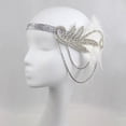 thumbnail image 4 of Diadema de Boda Nupical Cinta de Cabeza de 1920s Great Accesorio de Pelo Disfraz Estilo Charleston Blanco Baoblaze Diadema estilo flapper vintage, 4 of 8