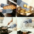 thumbnail image 2 of Unique Bargains Heat Resistant Cooking Gloves Flexible Gripping Gray 12.8x7.5inch, 2 of 6