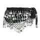 thumbnail image 5 of Vestidos de danza del vientre con borlas, cadenas, bufandas, cinturones y faldas bohemias con monedas Plata negro, 5 of 9