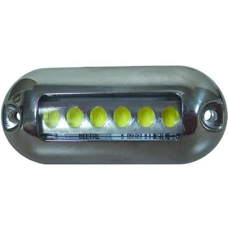 TH Marine  Aqua Bright LED Underwater Light with 316 Stainless Steel Bezel, Blue