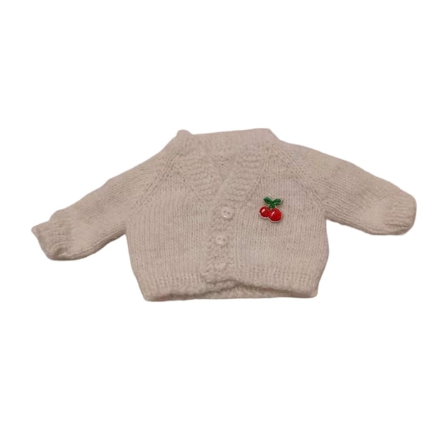 Ropa de Muñeca 1/6 Yotijar Trajes Disfraces Suéter de Princesa Accesorio Hecho a Mano Blanco