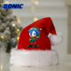 thumbnail image 2 of Gorros de Papá Noel de Sonics Anime, gorro de Navidad rojo de tela no tejida, gorro de Navidad unisex para niños y adultos, decoración para fiestas de disfraces, regalo para fiestas infantiles, 2 of 5