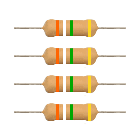 E5-Electronics Resistors Carbon Film 3.9m Ohm .5 Watt 5% Tolerance 20 Pieces