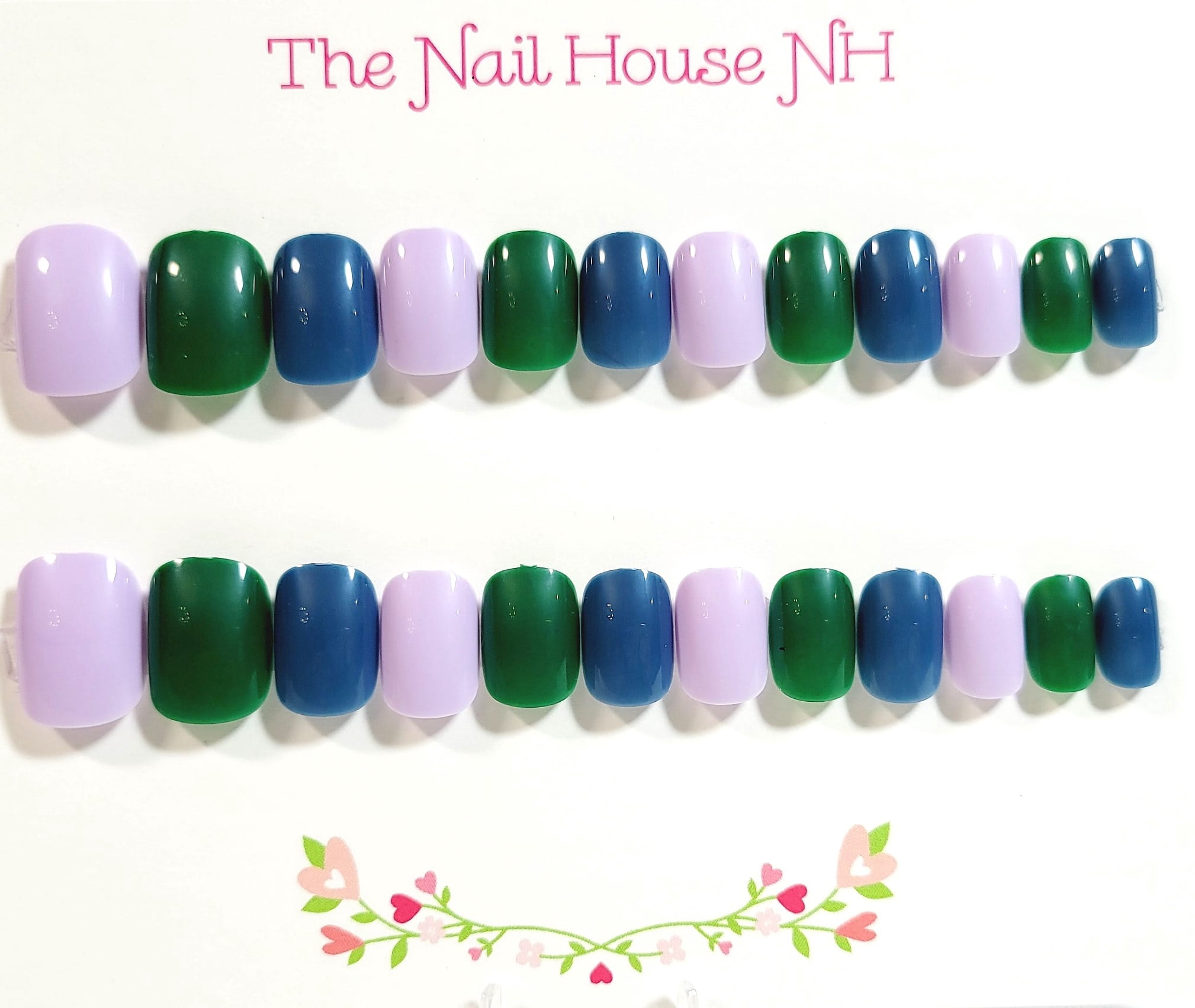 Press On Nails and Fingerless Glove Gift Set - Lavender Blue