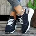 thumbnail image 2 of Espadrilles à Talons Compensés pour Femmes, Mode, Décontractées, à Fermeture Éclair, à Lacets, Rehaussantes, Automne, en Toile, à Talons, pour la Marche, 2 of 6