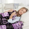 thumbnail image 5 of 40th Birthday Blankets for Women, 40th Birthday Blanket 60"x80" Women Birthday Decoration, Sweet 40th Ladies Birthday Blanket Throw Blanket for Couch Bed, Soft Blanket Birthday Blankets for Women, 5 of 5