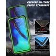 thumbnail image 5 of Njjex Case for Moto G Power / Moto G Stylus (2020) / Moto G Pro, 2 Pack Temerped Glass Screen Protector Combo Holster Belt Clip Heavy Duty Kickstand Full-Body Rugged Holster Case (Green), 5 of 9