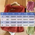 thumbnail image 3 of Yuanlook Linen Shirts for Women,3/4 Sleeve Tops Dressy Casual Blouses Loose Tunics Tops - Green - XL, 3 of 8