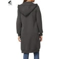 thumbnail image 6 of Sixtyshades Fashion Women Full Zip Up Long Hoodies Casual Hoodie Cardigan Plus Size Hooded Jackets Coats with Pockets (Size 2XL, Light Gray), 6 of 8