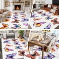thumbnail image 6 of Modern Butterfly Large Area Rugs for Bedroom Living Room, Soft Non Slip Carpet Bedside Rug, Spring Summer Watercolor Rustic Rectangular Floor Cover Kitchen Accent Rug 8'x10' for Dining Room/Office, 6 of 9