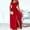 Red, variant on ZRGHAOYLQ Formal Dresses for Women Elegant Cold Shoulder Evening Party Gown Dressy V Neck Wedding Guest Maxi Dress Red XL