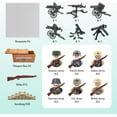 thumbnail image 5 of Mini WW2 Army Men Figures Pack, World War 2 Military Soldier Figures Building Set with Weapons Baseplates, 5 of 7