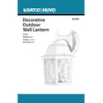 thumbnail image 2 of Nuvo Lighting - Banyan-1 Light Outdoor Wall Lantern-6.13 Inches Wide by 12.25, 2 of 2