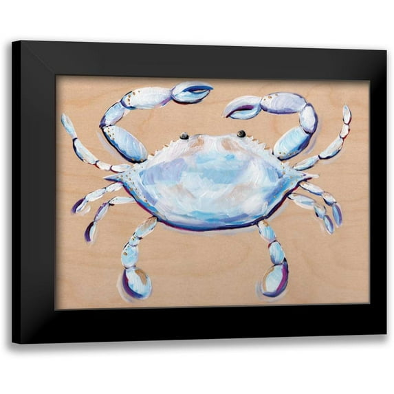 Seay, Anne 24x19 Black Modern Framed Museum Art Print Titled - Blue and White Crab