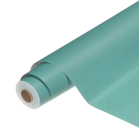 Uxcell Peel and Stick Wallpaper 22" x 394" Waterproof Cloth Contact Paper Dark Green