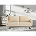 thumbnail image 5 of Pemberly Row Velvet Sofa Modern Couch with Wooden Legs for Living Room-Beige, 5 of 9