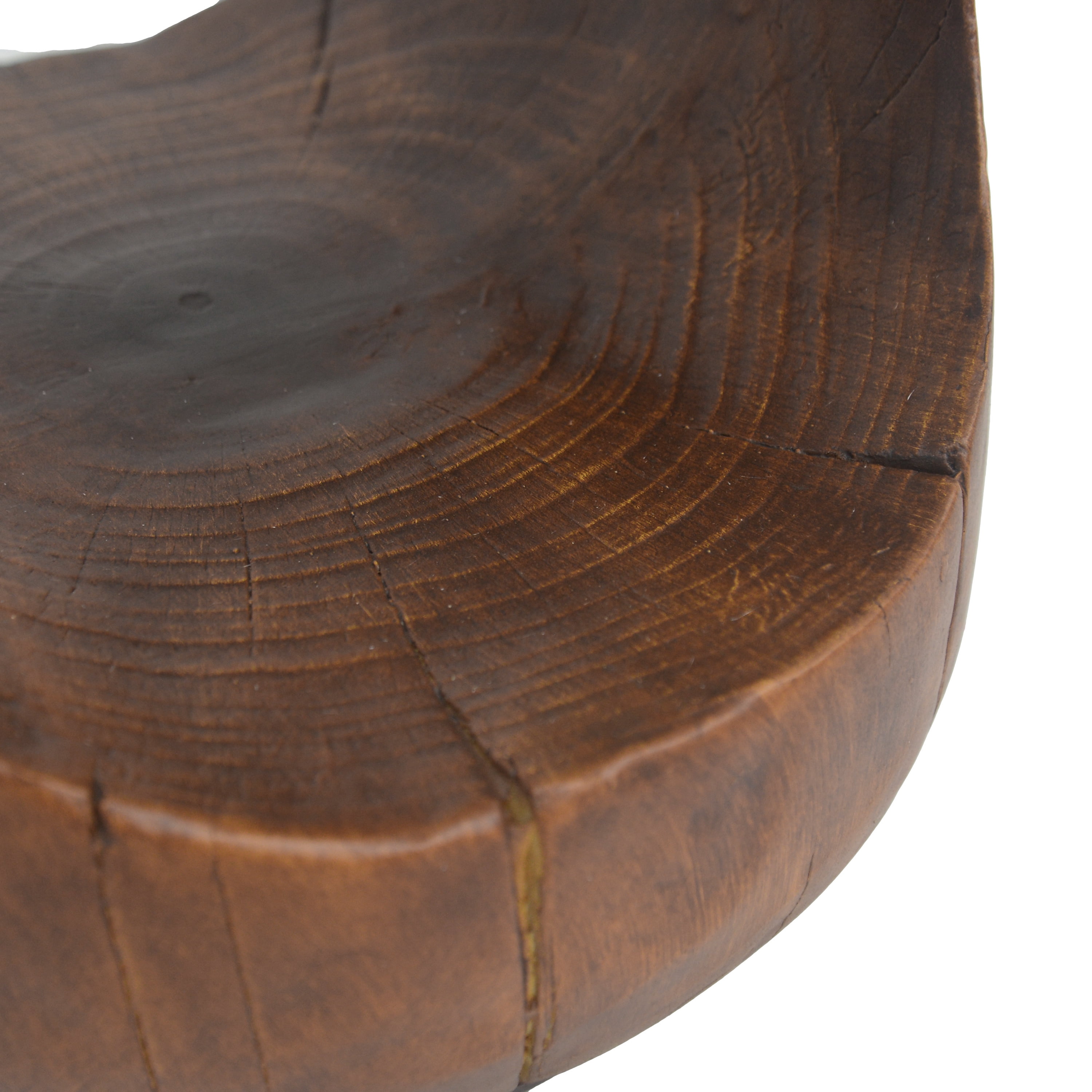 Hollow Design Side Table, Outdoor Lightweight Concrete End Table for Patio Balcony Garden, Antique Brown