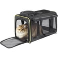 thumbnail image 6 of CTUER Pet Carrier for Large Cat Soft-Sided Animal Traveling Bag for Medium Cat up to 20lbs / Washable Small Dog Puppy 10 lbs Crate Case with Privacy Curtains for Home Outdoor Travel, 6 of 9