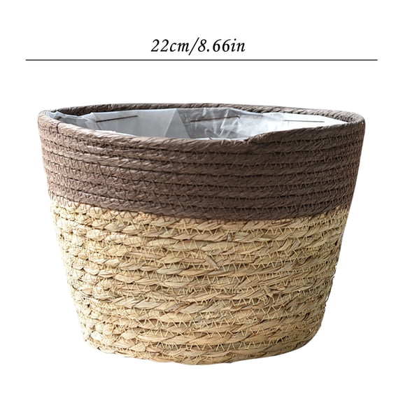 Sruoe Plant Pots, 7.1/8.66/9.84in Flower Pots, Woven Seagrass Plant Pot, Indoor Outdoor Planters for Home Garden Balcony Patio, Boho Farmhouse Home Decor