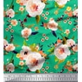 thumbnail image 1 of Soimoi Polyester Crepe Fabric Flower & Leaves Watercolor Printed Craft Fabric by The Yard 42 Inch Wide, 1 of 1