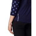 thumbnail image 6 of Terry Cycling Jersey for Women - New Merino 3/4 Quarter Length Sleeve - Temp. Regulating Bike Top, Semi-Fitted V-Neck, 6 of 10