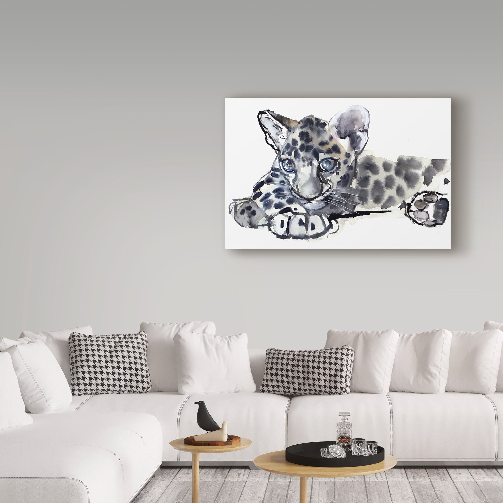Trademark Fine Art 'Spotty Arabian Leopard Cub' Canvas Art by Mark Adlington