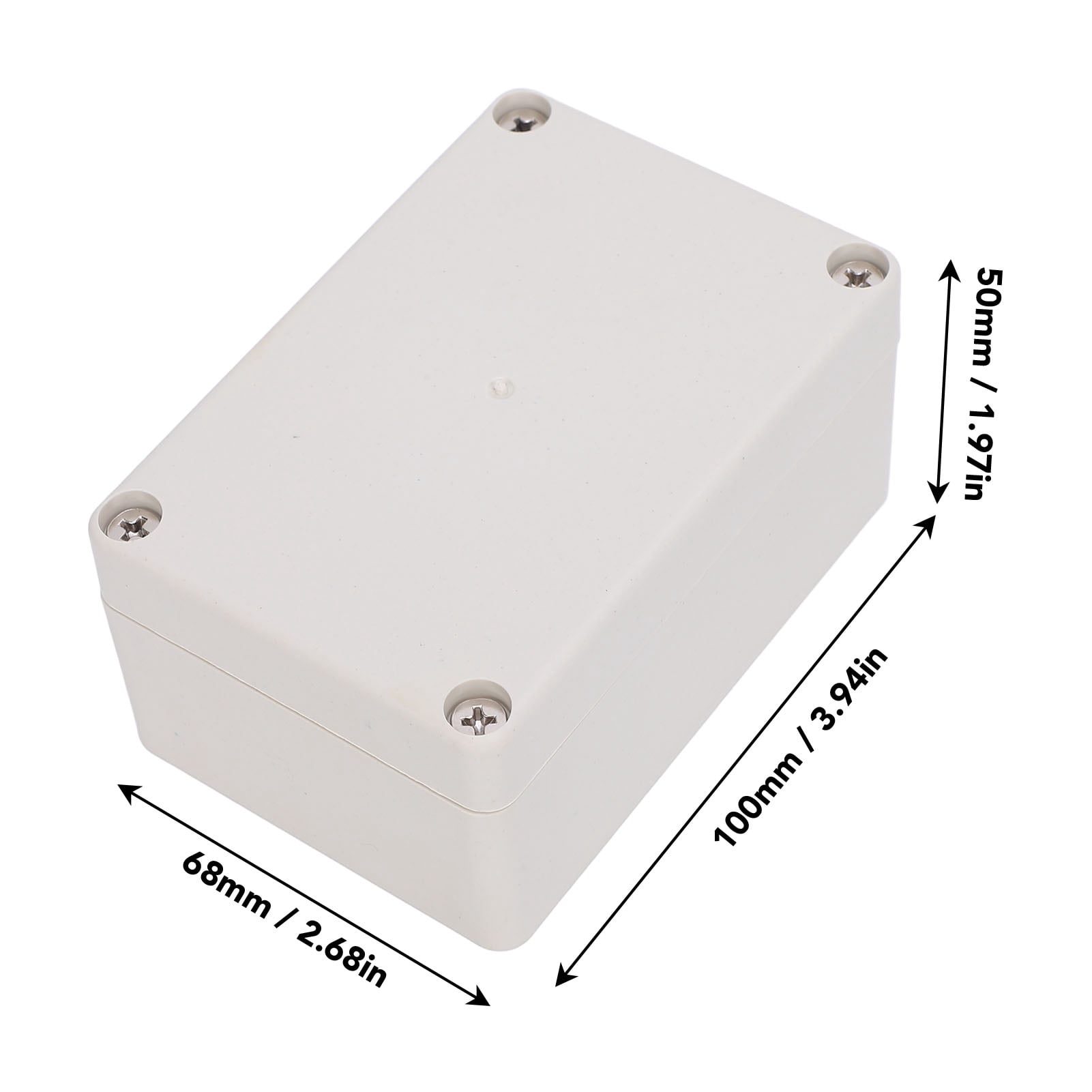 Plastic Enclosure, IP65 Water Proof Effective Sealing Junction Box Erosion Resistant Versatile 100x68x50mm  For Indoor Outdoor