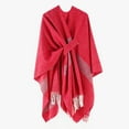 thumbnail image 4 of Oversized Sweater Shawls Elegant Layering Shawl Stylish Lattices Cardigan Shawl, 4 of 15