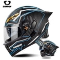 thumbnail image 3 of Casco integral de motocicleta SOMAN para calle, mejorado, con certificación DOT, SM955S, con lentes dobles de colores y casco descubierto para hombres y mujeres, 3 of 5