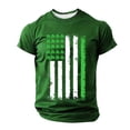 thumbnail image 3 of HOMADLES Mens Shirts Flag Crewneck Patriotic Short Sleeve Shirt for Men Classic Graphic Tee, Green 3XL, 3 of 4