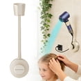 thumbnail image 2 of Hands Free Hair Dryer Holder,360°Adjustable Hose Swivel Arm with Super Strong Suction Cup,Lazy Man Hair Dryer Stand,Hair Dryer Organizer for Mirror and Tile Wall(White), 2 of 9