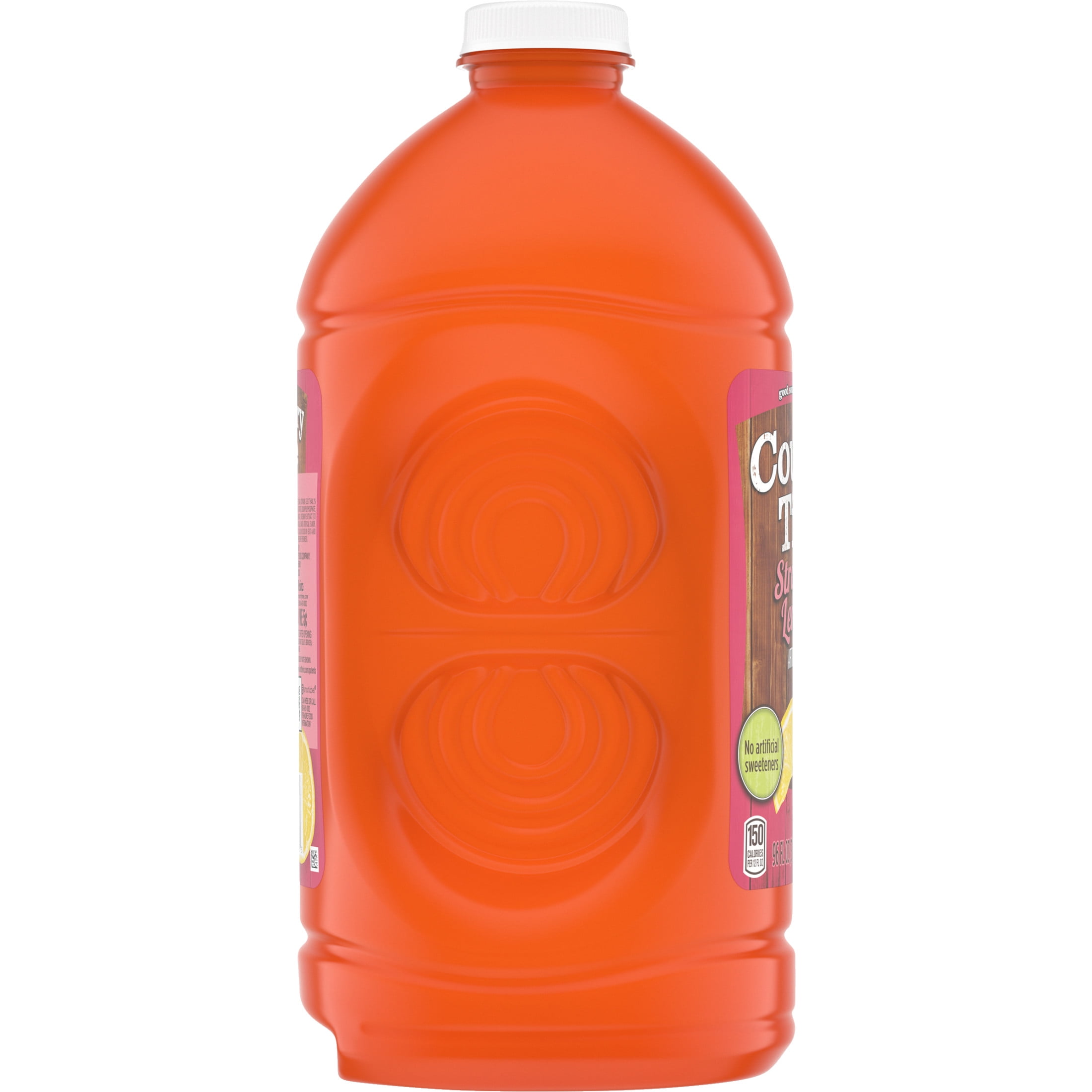 Country Time Artificially Flavored Drink, 1 Bottle, for Flavorful Hydration and Shareable Refreshment, Strawberry Lemonade, No Artificial Sweeteners, Good Source of Vitamin C, 96 oz