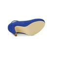 thumbnail image 6 of Unique Bargains Women's Round Toe Stiletto Heel Ankle Strap Pumps Dark Blue 8, 6 of 8