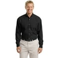 thumbnail image 3 of Port Authority Tall Long Sleeve Twill Shirt-2XLT (Black), 3 of 6