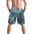 thumbnail image 3 of Dailycode Men's Quick Dry Swim Trunks Beach Shorts Casual Summer Board Shorts with Pockets, Chinese-style Temple on High Mountains, 3 of 8