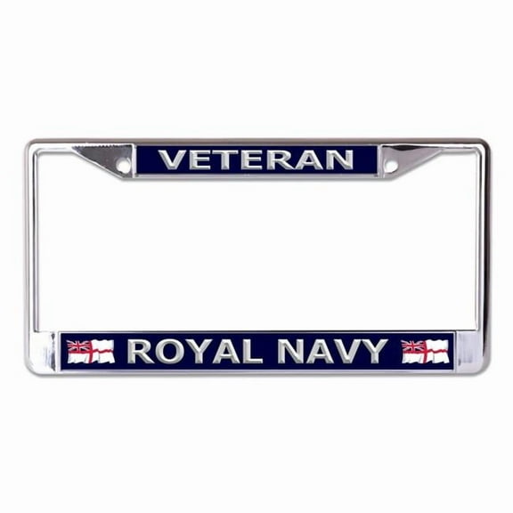 Veteran Royal Navy Chrome License Plate Frame