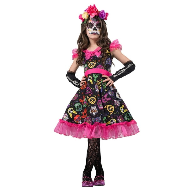 Girls Sugar Skull Sweetie Costume Walmart Com Walmart Com
