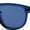 All Blue, variant on Gentlemanly Oversized Curved Top Racer Plastic Horned Retro Sunglasses Slate - Black
