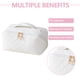 thumbnail image 5 of Difusor De Aceite Esencial Bolsa de cosméticos de PU Caja de maquillaje a cuadros de gran capacidad para regalos de vacaciones (Blanco) Sywqhk Cuidado Belleza, 5 of 9
