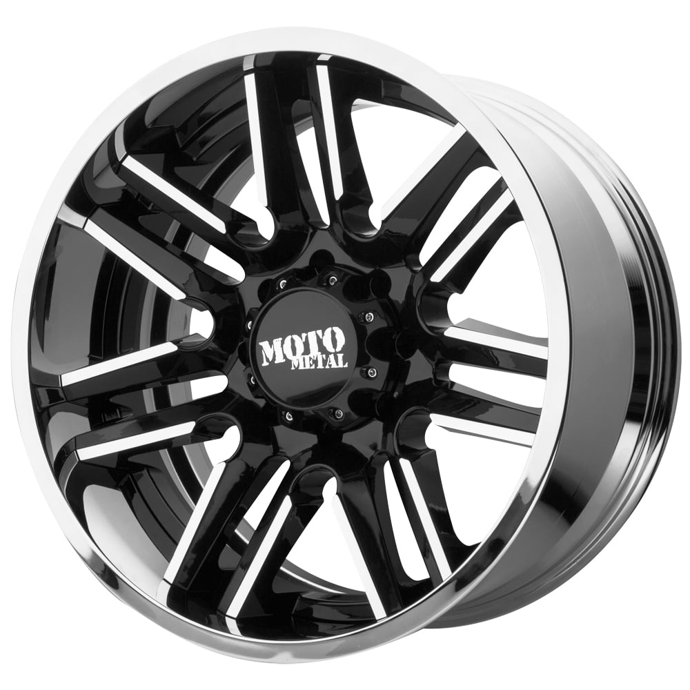 Moto Metal MO202 22x10 8x180 18mm Black/Chrome Wheel Rim 22" Inch